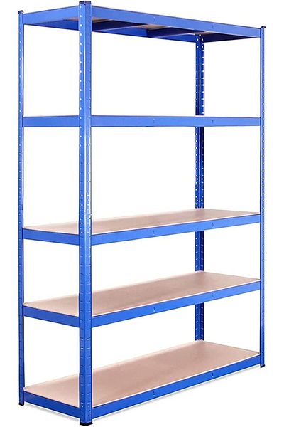 G-Rack Metal Storage Shelf, 150 X 75x 30 Cm, 5 Shelves, 175kg/shelf, Steel Frame Material
