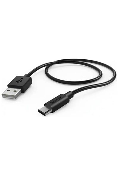 Hama Cablu Hama 178385, 0.6m, USB-A/USB-C (Negru)