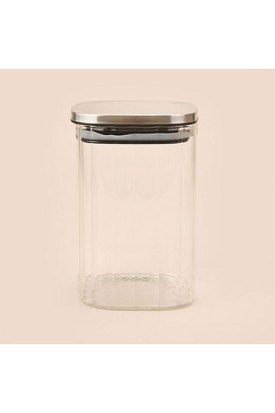 ASPARTAM Whitley Glass Jar - Transparent / Gray - 1.8 Lt