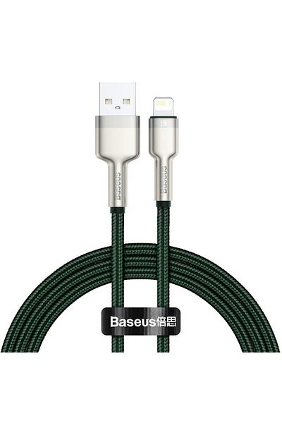 Baseus Data cable Baseus Coffee, USB - Lightning, 2.4A, 1 m, Green
