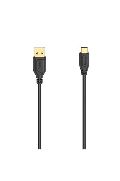 Hama Hama Flexi-Slim data cable, USB-C, 0.75 m (Black)