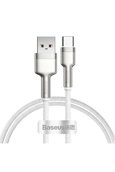 Baseus Cablu de date Baseus Cafule Series Metal USB la USB-C, 66W, 2m, Alb
