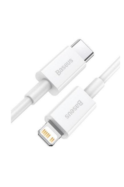 Baseus Cablu de date Baseus Superior CATLYS-C02, Încărcare rapidă, USB Type-C - Lightning, PD 20W, 2m (Alb)