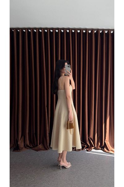 HAZELANNA Self Patterned Drop Dress