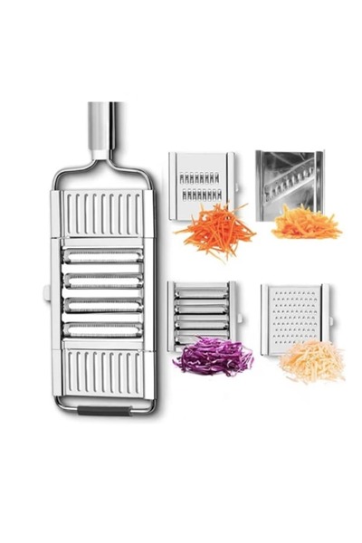 Rovitech Multifunctional manual grater, interchangeable blades, stainless steel