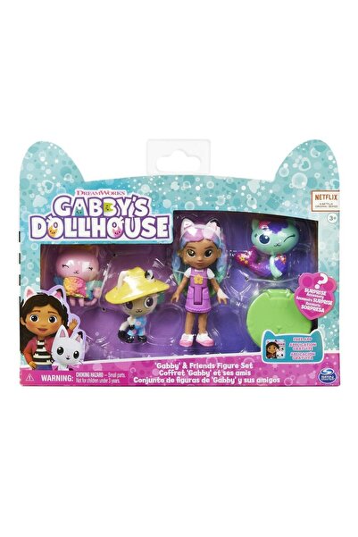 Gabby's Dollhouse Σετ 4 φιγούρων με το Κουκλόσπιτο της Γκάμπι, η Γκάμπι και ο...