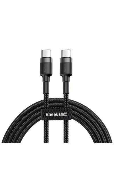 Baseus Data cable Baseus Durable Nylon, USB-C - USB-C, 60W, 3A, 1m, Black