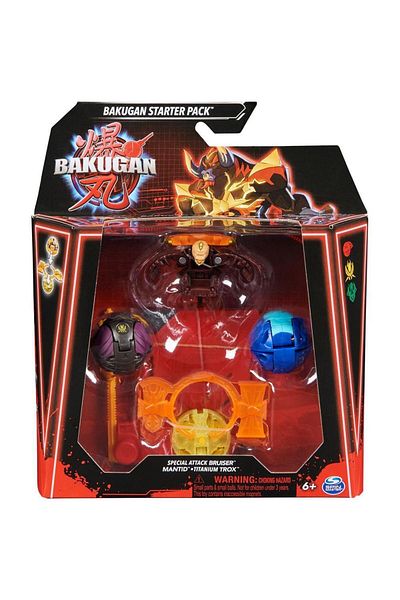 BAKUGAN Bakugan Starter Pack Set - Bruiser, Mantid, Titanium Trox
