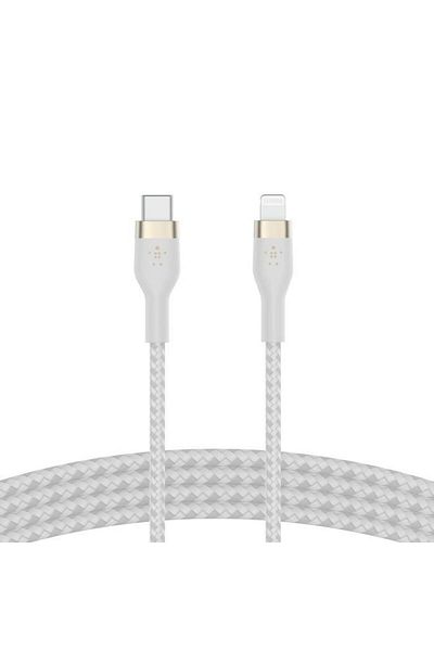 Belkin Belkin BOOST CHARGE PRO Flex USB-C to LTG data cable, Silicone braided, 2M, White