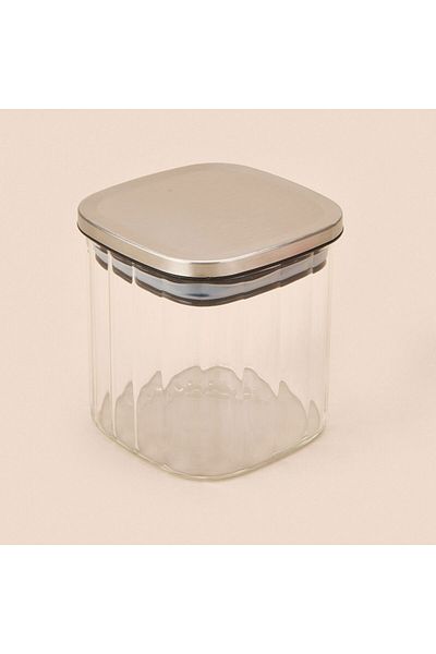 ASPARTAM Whitley Glass Jar - Transparent / Gray - 1.2 Lt