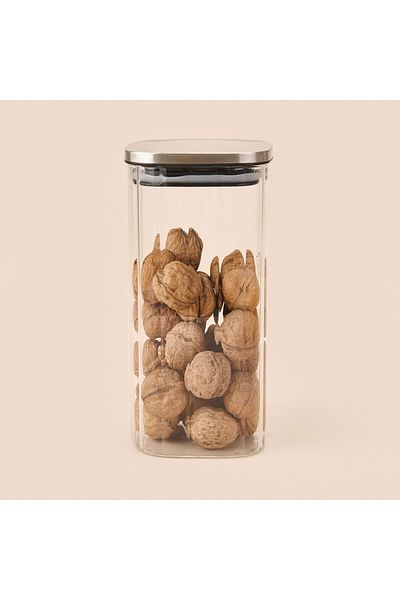 ASPARTAM Whitley Glass Jar - Transparent / Gray - 2.4 Lt