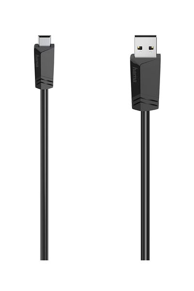 Hama Hama 200605 data cable, Mini-USB - USB, 0.75 m (Black)
