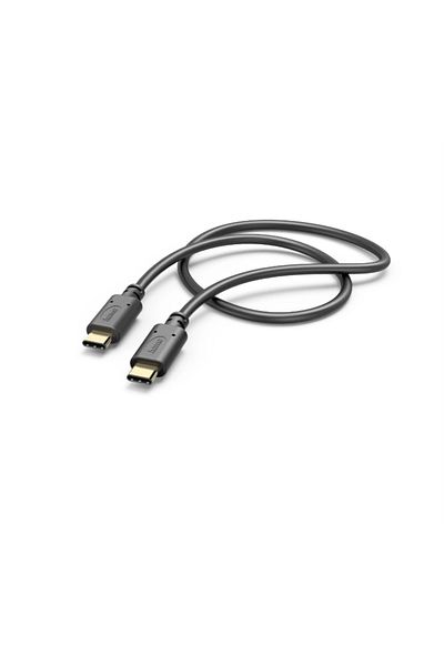 Hama Hama 201591 charging cable, USB-C to USB-C, 1.5 m (Black)