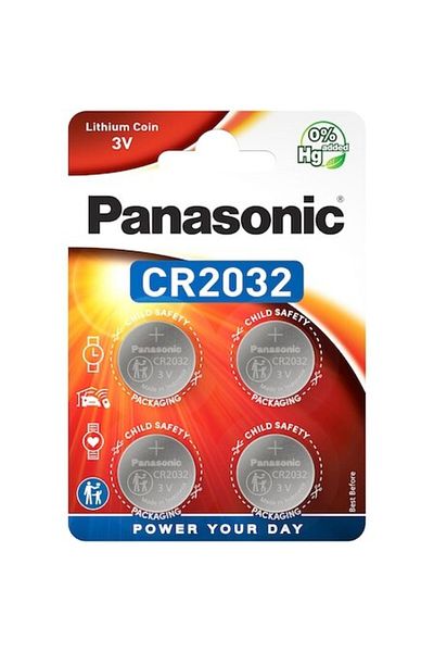 PANASONIC Baterii Litiu Cr2032, 3v, 4 Bucati, Durabilitate Si Performanta