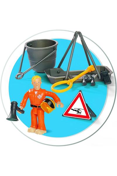 Simba Fireman Sam - Wallaby Rescue Helicopter, with figure, 15 cm
