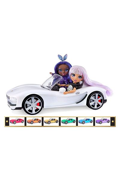 Rainbow High MGA Rainbow High Play Set, Color Change Cabrio Car, 8-in-1, Ages 6+