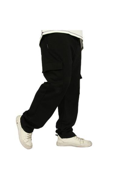 ALANAQA Unisex plain oversized multi-pocket trouser