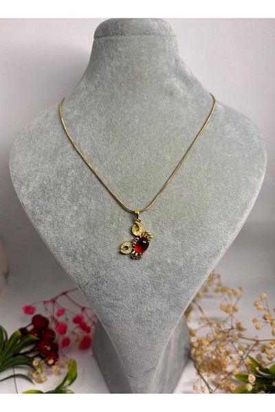 ısıkkonya Stainless Steel Crab Stylish Necklace Suitable for Daily Use [Allergy-Free Product]