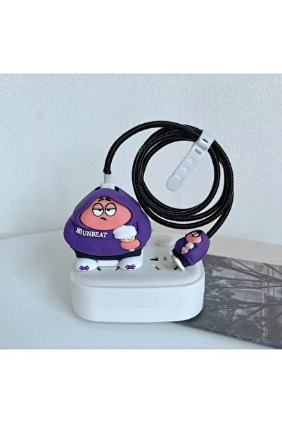 daystar İphone 18w/20w Uyumlu Şarj Aleti Kılıfı, Figürlü Şarj Kablo Koruyucu,...