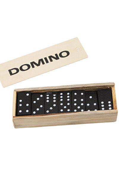 abnturk Taşınabilir Ahşap Domino Eğitici Oyun Seti