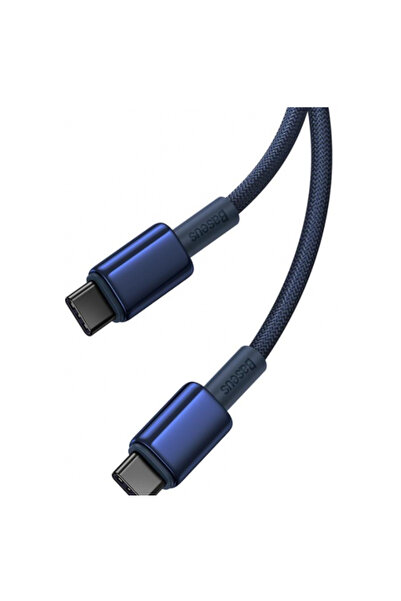 Baseus Cablu Date si Incarcare Baseus Tungsten Gold P10319800321-03, USB-C - USB-C , 100W, 1m (Albastru)