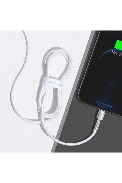 Baseus Baseus Cafule Metal charging and data transfer cable, USB Type-C/Lightning, 2m, White