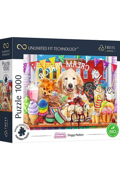 Trefl Puzzle Trefl Prime UFT Cuteness overload, Petrecerea catelusilor, 1000 piese
