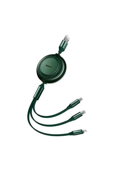 Baseus Baseus Bright Mirror 2 3 in 1 charging and data transfer cable, 3.5A, 1.1m, Green