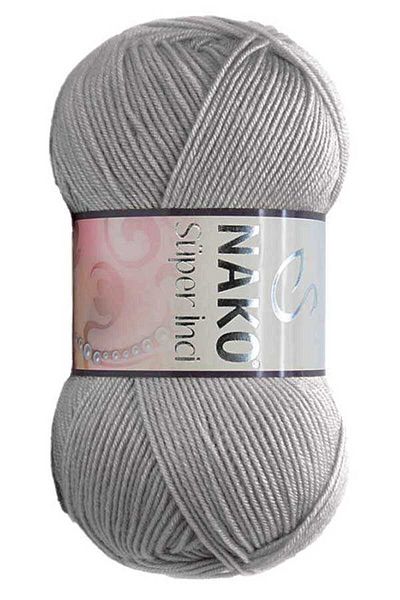 NAKO Πλεκτό νήμα χειρός Super Pearl 11538 Γκρι