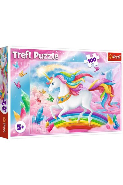 Trefl Puzzle Trefl Lumea de cristal a unicornilor, 100 piese