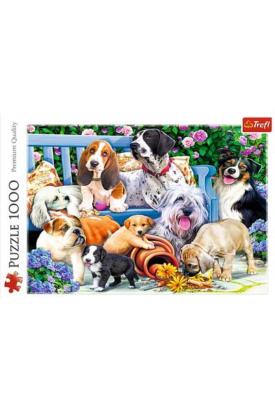 Trefl Trefl Puzzle - Dogs on the Bench 1000 pieces