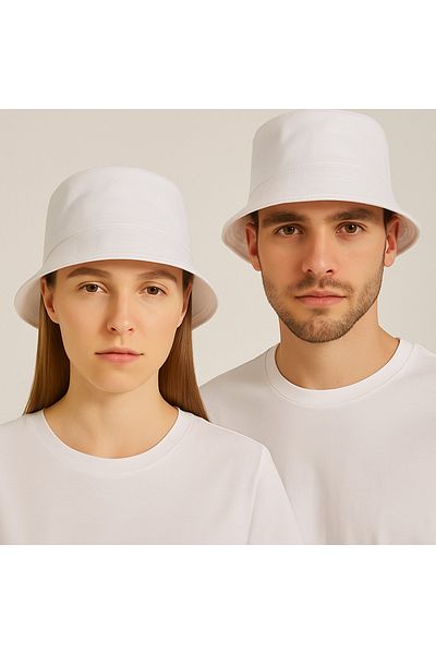 Çeşme Home Unisex 100% Cotton Bucket Hat Color and Size Options Sun Hat Fisherman Hat