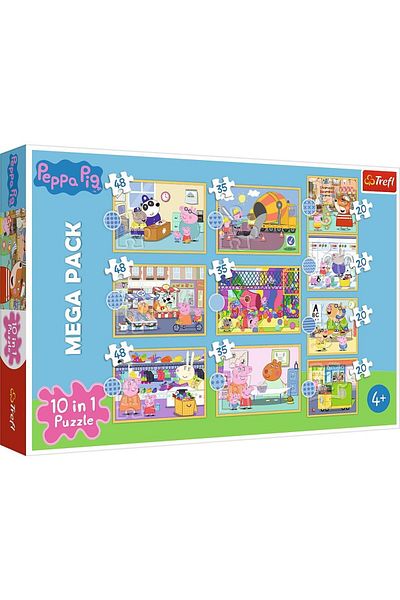 Trefl Puzzle Trefl 10 in 1 Intalneste-o pe Peppa Pig