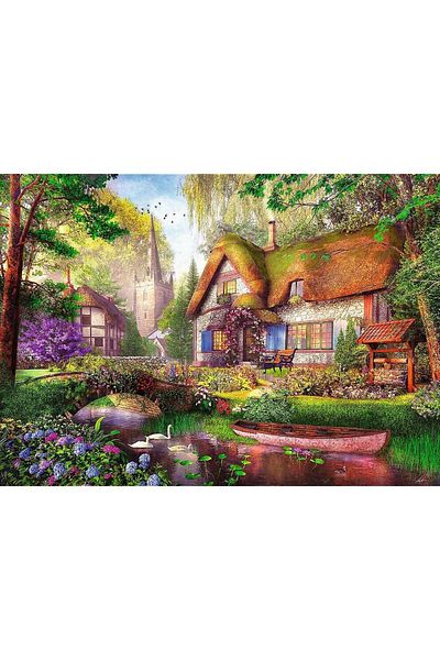 Trefl Puzzle Trefl Premium Plus - Tea Time, Casuta Din Padure, 1000 piese