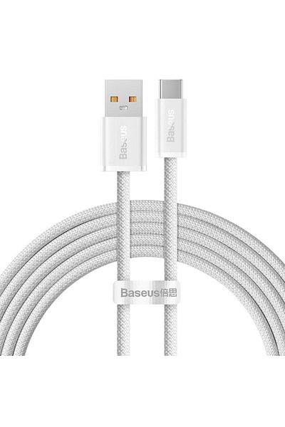 Baseus Baseus Dynamic Series USB-A - USB-C Data and Charging Cable, 100W, 2m, White CALD000702