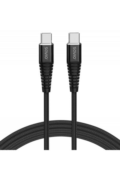 Savio Cablu de incarcare si transfer date USB-C Savio CL-159, 100W, Power Del...