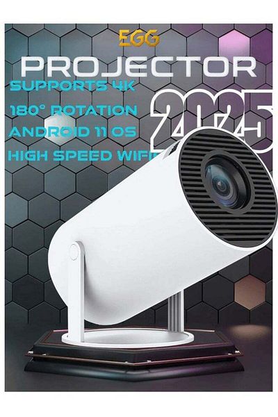 EGG Professional Smart 4K Ultra HD Portable Projector WiFi 6 Android 11 Advanced Home Theater