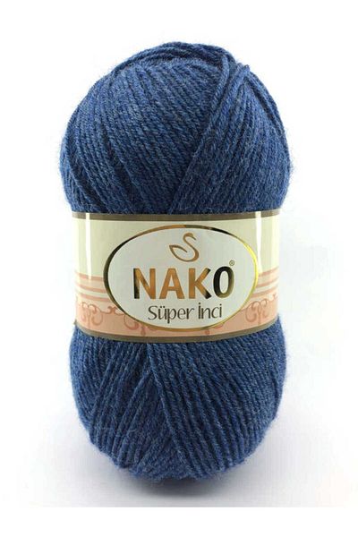 NAKO 5 τεμάχια Super Pearl Πλεκτό Σχοινί 4731 Indigo