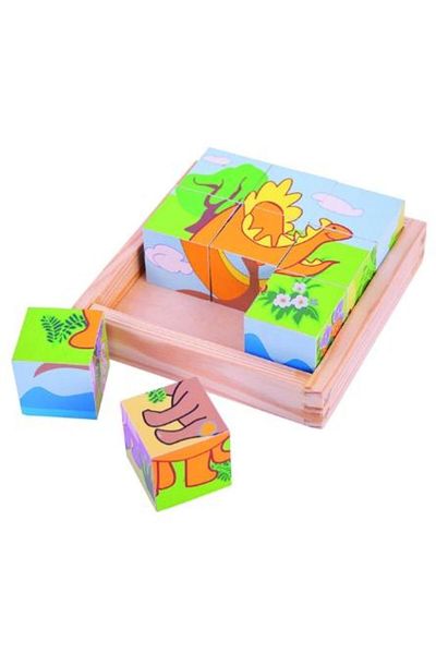 BigJigs BigJigs BJ513 cube puzzle, Dinosaurs