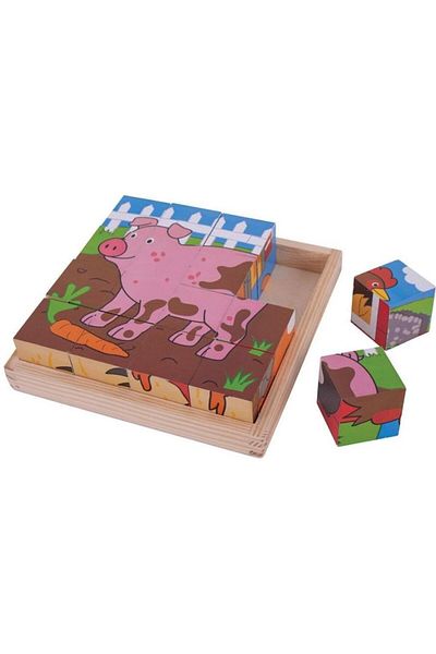 BigJigs BigJigs cubic puzzle, Farm animals
