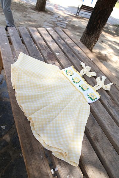 Hippie Hop Hippie Hop Motifli̇ Dress Girl's Floral - Yellow - White
