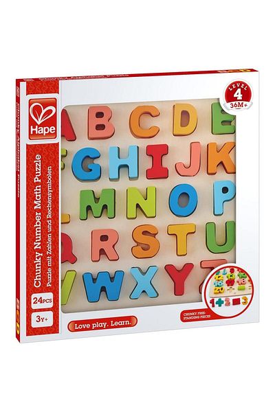 Hape Puzzle Hape Alfabet Chunky, 24 piese