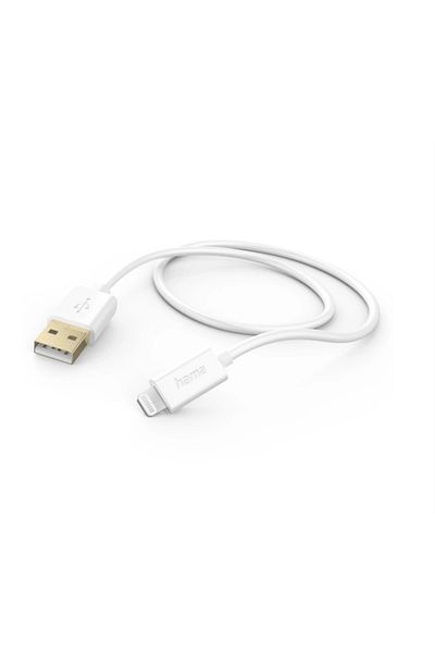 Hama Cablu incarcare Hama 201581, USB-A - Lightning, 1.5 m (Alb)