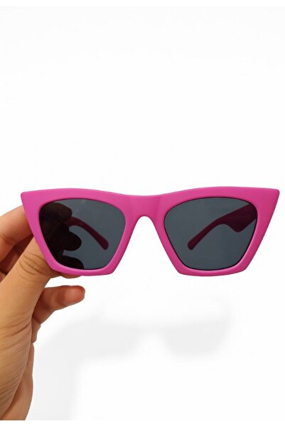 CHANCE GİFT Fuchsia Rimmed Girls' Sunglasses Cat Eye Design Uv400 Protection Children's Fashion Style