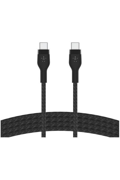 Belkin Cablu de date Belkin BOOST CHARGE PRO Flex USB-C catre USB-C 2.0, Silicon impletit, 1M, Negru