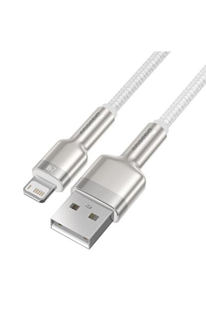 Baseus Baseus Cafule Metal Charging and Data Transfer Cable, USB/Lightning, 18W, 2.4A, 1m, White