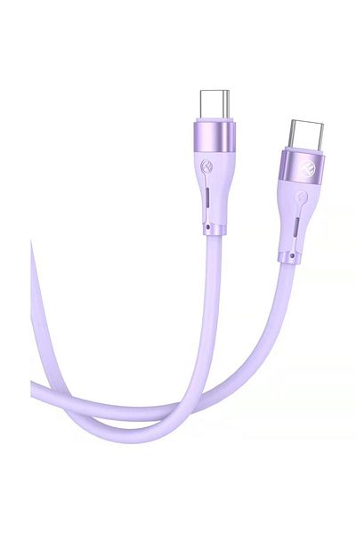 TELLUR Cablu silicon Tellur Type-C to Type-C, 3A, PD60W, 1m, Mov
