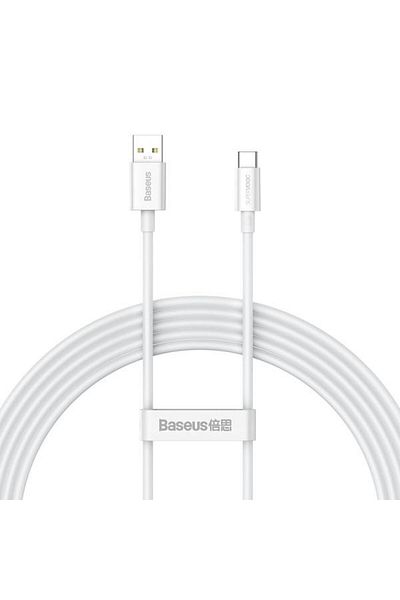 Baseus Data cable Baseus SUPERVOOC 65 W, USB Type-C, 2 m (White)