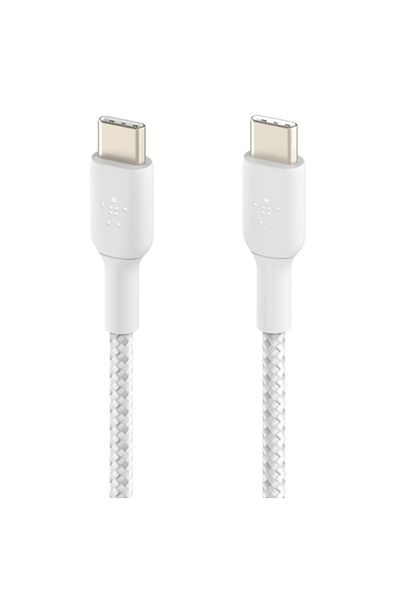 Belkin Cablu de date Belkin Boost Charge împletit, USB-C/USB-C, 1 m (Alb)