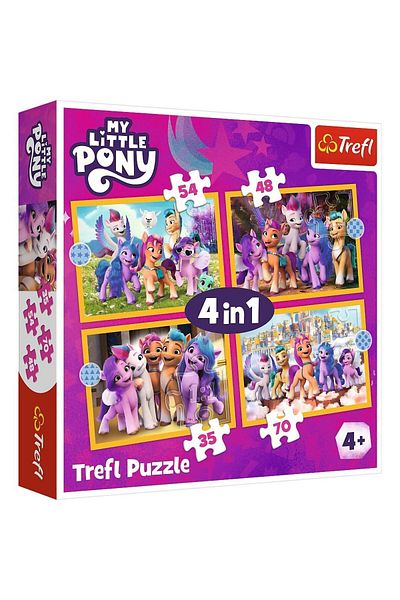 Trefl Trefl 4 in 1 Puzzle My Little Pony Let's meet the ponies